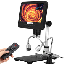 Load image into Gallery viewer, Double lens 7'' microscope and endoscope electronics digital microscope PCB Phone Repair SMD/SMT Soldering Tool