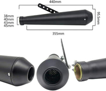 Load image into Gallery viewer, Universal Muffler Exhaust Pipe Motorcycle Slip On 1.5-2" Inlet