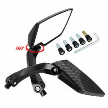 Load image into Gallery viewer, 2X Motorcycle Bar End Mirrors Motorbike Scooter Rear View Mirror Universal Black