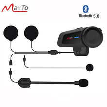 Load image into Gallery viewer, MAXTO M2 1000M Motorcycle Interphone Helmet for 6 Riders Talking FM Radio