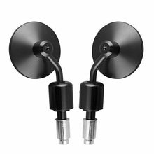 Load image into Gallery viewer, Round CNC Aluminium Motorcycle Bar End Rear View Mirrors