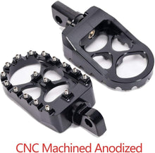 Load image into Gallery viewer, Wide Foot Peg MX Style for Harley Dyna Sportster Iron 883 Fatboy Bobber Black