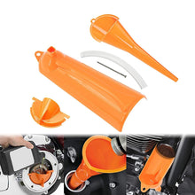 Load image into Gallery viewer, 3 PCS Orange Primary Oil Fill Funnel+Drip Free Oil Filter Set Fit For Harley