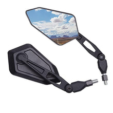 Load image into Gallery viewer, Motorcycle Rear View Mirrors 10mm Arrow Black Handlebar Side Mirror ATV Quad