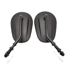 Load image into Gallery viewer, Black Motorcycle Rear View Side Mirrors Short Stem Custom For Harley Davidson