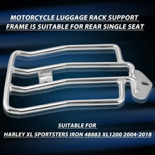 Load image into Gallery viewer, Chrome Solo Seat Rear Luggage Rack For Harley Sportster XL 883 1200 2004-15