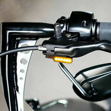 Load image into Gallery viewer, Motorcycle Handlebar Bar End 6 LED Turn Signal Indicators Light Black For Harley