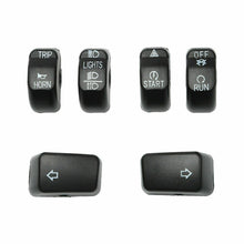 Load image into Gallery viewer, 6x Black Control Switch Button Cover Cap Kit For Harley Dyna Softail XL 2011-16