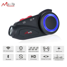 Load image into Gallery viewer, Maxto M3S Motorcycle Helmet Headset Intercom With Camera 2K Video Recorder