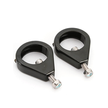 Load image into Gallery viewer, 2x 39mm Black Harley Davidson fork mount Turn Signal Relocation Brackets 1 pair