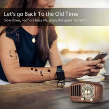 Load image into Gallery viewer, Vintage Style Radio Retro Bluetooth Speaker Walnut Wooden FM Radio