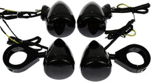 Load image into Gallery viewer, 4x 39mm LED Turn Signal Indicator Light For Harley Bullet black smoke XL