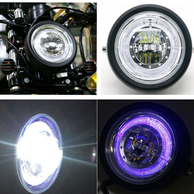 HIGH POWER 7'' MOTORCYCLE LED HEADLIGHT +MESH COVER+BRACKET FOR RETRO
