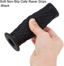 Load image into Gallery viewer, Cafe Racer 22mm Rubber Handlebar Hand Grip Bar End For Motorcycle Bikes