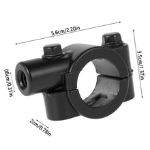 Load image into Gallery viewer, Motorcycle 7/8" Handle Bar Mirror Mount Holder Clamp Adaptor Black 8mm
