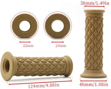 Load image into Gallery viewer, NEW Diamond Motorcycle Cafe Racer Hand Grip Grey 22mm OPEN END
