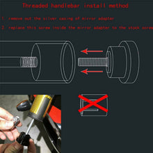 Load image into Gallery viewer, Adjustable Motorcycle Bar End Mirrors 22mm Handlebar