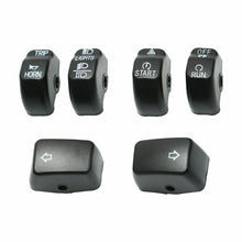 Load image into Gallery viewer, 6x Black Control Switch Button Cover Cap Kit For Harley Dyna Softail XL 2011-16