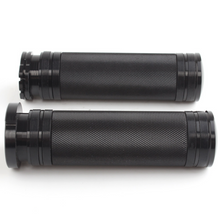 Load image into Gallery viewer, 1" CNC Black Hand Grips Handlebar For Harley Davidson Touring Sportster Dyna FXS