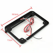 Load image into Gallery viewer, Black Motorcycle License Number Plate Frame Holder Bracket LED Brake Light