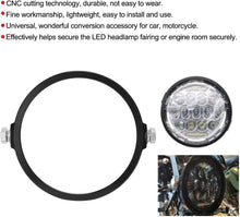 Load image into Gallery viewer, Motorcycle Headlight Adapter Bracket Holder Trim Ring for Harley 7inch Black