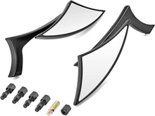 Load image into Gallery viewer, Motorcycle black Spear Blade Mirrors Fit Harley Davidson Sportster Dyna Softail