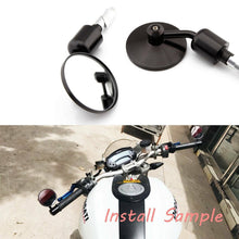 Load image into Gallery viewer, Pair CNC Motorcycle Bar End Mirrors 7/8" 22mm Round Adjustable Black