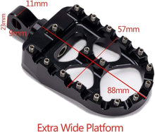 Load image into Gallery viewer, Wide Foot Peg MX Style for Harley Dyna Sportster Iron 883 Fatboy Bobber Black