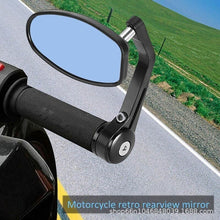 Load image into Gallery viewer, 7/8" Bar End Rear Side View Mirrors Cafe Racer Black Universal Motorcycle bike