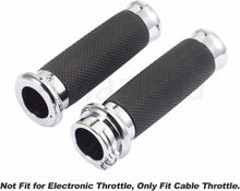 Load image into Gallery viewer, 1" 25mm Chrome Handlebar Hand Grips Fit For Harley Sportster Dyna Softail Fatboy