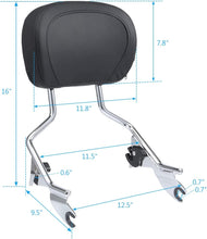 Load image into Gallery viewer, Chrome Sissy Bar Passenger Backrest For Harley Touring CVO Road Glide Custom