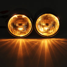 Load image into Gallery viewer, Motorcycle Dual Twin Front Headlight Lamp w/ Bracket Mount Kit Fit For Harley