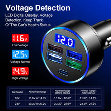Load image into Gallery viewer, Fast Charger 15.5W 4USB+PD Type-C Car Charger Adapter Electronics Accessories