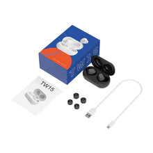 Load image into Gallery viewer, Black TW15 Wireless TWS Earphone Bluetooth Headset For iOS Android