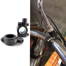 Load image into Gallery viewer, Motorcycle 7/8" Handle Bar Mirror Mount Holder Clamp Adaptor Black 8mm