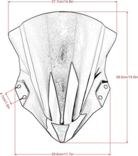 Load image into Gallery viewer, Tinted Black Windshield Windscreen Fit for Kawasaki Ninja 400, 2018-2019