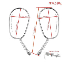 Load image into Gallery viewer, Black Motorcycle Rear View Side Mirrors Short Stem Custom For Harley Davidson