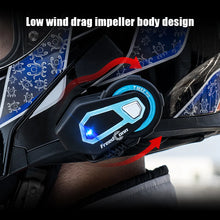 Load image into Gallery viewer, T-Max Pro Motorcycle Intercom Bluetooth Helmet Headset 6 Riders BT 5.0 1200M FM