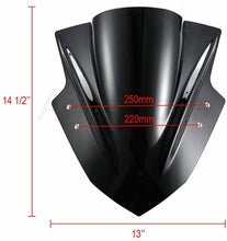 Load image into Gallery viewer, For Kawasaki Ninja300 EX300 2013-2017, Black Motorcycle Windshield WindScreen