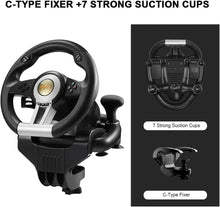 Load image into Gallery viewer, Black PXN V3Pro Game Steering Wheel For PC/PS4/Xbox One/XboxSeries S/X/Nintendo Switch