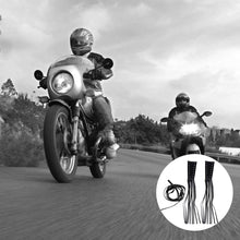 Load image into Gallery viewer, 12" Leather Motorcycle Bkie Brake Lever Covers Biker Clutch Fringe Long Tassels