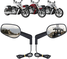 Load image into Gallery viewer, Rear View Mirrors LED Front Turn Signals Light For 2009-2017 Harley VROD VRSCF