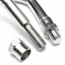 Load image into Gallery viewer, Pair Motorcycle Rear View Mirrors Chrome Oval 10mm Thread Universal Silver