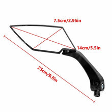 Load image into Gallery viewer, 2X Motorcycle Bar End Mirrors Motorbike Scooter Rear View Mirror Universal Black