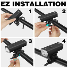 Load image into Gallery viewer, 1000 Lumens Usb Rechargeable Bike Front Tail Light Waterproof Led Bicycle