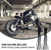 Load image into Gallery viewer, 12" Leather Motorcycle Bkie Brake Lever Covers Biker Clutch Fringe Long Tassels