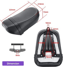 Load image into Gallery viewer, Rear Passenger Pillion Seat Pad For Kawasaki Vulcan S650 VN650 2015-2021 Black