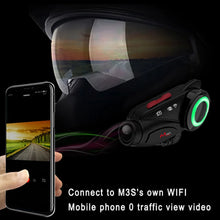 Load image into Gallery viewer, Maxto M3S Motorcycle Helmet Headset Intercom With Camera 2K Video Recorder