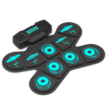 Load image into Gallery viewer, WGS505 Electronic Hand Roll Up Drum Kit 9 Pad with Drumsticks Foot Pedals