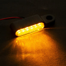 Load image into Gallery viewer, Motorcycle Handlebar Bar End 6 LED Turn Signal Indicators Light Black For Harley